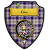 Glas Purple Modern Tartan Crest Wooden Wall Plaque Shield