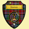 Gordon Red Modern Tartan Crest Wooden Wall Plaque Shield