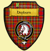 Hepburn Modern Tartan Crest Wooden Wall Plaque Shield