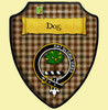 Hog Hunting Tartan Crest Wooden Wall Plaque Shield