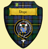 Hope Modern Tartan Crest Wooden Wall Plaque Shield