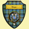 Hope Modern Tartan Crest Wooden Wall Plaque Shield