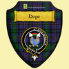 Hope Modern Tartan Crest Wooden Wall Plaque Shield