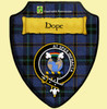 Hope Modern Tartan Crest Wooden Wall Plaque Shield