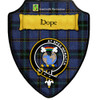 Hope Modern Tartan Crest Wooden Wall Plaque Shield