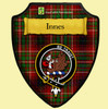 Innes Of Cowie Modern Tartan Crest Wooden Wall Plaque Shield