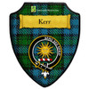 Kerr Hunting Tartan Crest Wooden Wall Plaque Shield