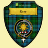 Kerr Hunting Tartan Crest Wooden Wall Plaque Shield