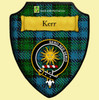 Kerr Hunting Tartan Crest Wooden Wall Plaque Shield