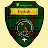 Kinloch Modern Tartan Crest Wooden Wall Plaque Shield