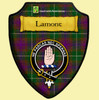 Lamont Hunting Tartan Crest Wooden Wall Plaque Shield