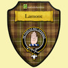 Lamont Hunting Tartan Crest Wooden Wall Plaque Shield