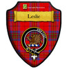 Leslie Modern Tartan Crest Wooden Wall Plaque Shield