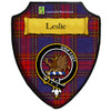 Leslie Modern Tartan Crest Wooden Wall Plaque Shield