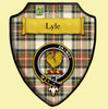 Lyle Dress Ancient Tartan Crest Wooden Wall Plaque Shield