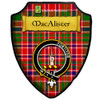 MacAlister Modern Tartan Crest Wooden Wall Plaque Shield