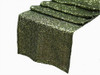 Willow Green Duchess Sequin Wedding Table Runners Decorations x 10 For Hire