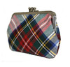 Stewart Dress Modern Tartan Fabric Framed Medium Ladies Double Purse