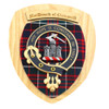 MacDonald Of Clanranald Crest Tartan 7 x 8 Woodcarver Wooden Wall Plaque 