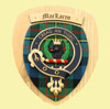 MacLaren Clan Crest Tartan 10 x 12 Woodcarver Wooden Wall Plaque 