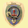 Taylor Clan Crest Tartan 10 x 12 Woodcarver Wooden Wall Plaque 
