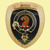 Melville Clan Crest Tartan 10 x 12 Woodcarver Wooden Wall Plaque 