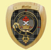 Moffat Clan Crest Tartan 10 x 12 Woodcarver Wooden Wall Plaque 