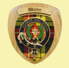 Walter Clan Crest Tartan 10 x 12 Woodcarver Wooden Wall Plaque 