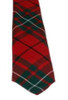 MacAulay Red Modern Clan Tartan Lightweight Wool Straight Mens Neck Tie