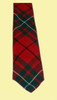 MacAulay Red Modern Clan Tartan Lightweight Wool Straight Mens Neck Tie