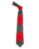 MacAulay Red Modern Clan Tartan Lightweight Wool Straight Mens Neck Tie