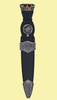 Clan Crest Celtic Antiqued Knotwork Detail Stone Top Sgian Dubh