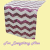 Fuchsia Pink White Chevron Sequin Wedding Table Runners Decorations x 5 For Hire Fuchsia Pink White Chevron Sequin Wedding Table Runners Decorations x 5 For Hire