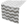 Silver White Chevron Sequin Wedding Table Runners Decorations x 10 For Hire Silver White Chevron Sequin Wedding Table Runners Decorations x 10 For Hire