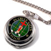 Taylor Clan Crest Round Shaped Chrome Plated Pocket Watch