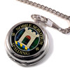 Spalding Clan Crest Round Shaped Chrome Plated Pocket Watch