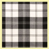 Erskine Black White Tartan 10oz Reiver Wool Fabric Lightweight Casual Mens Kilt