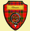 Munro Modern Tartan Crest Wooden Wall Plaque Shield