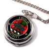 Nesbitt Clan Crest Round Shaped Chrome Plated Pocket Watch