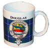 Douglas Tartan Clan Crest Ceramic Mugs Douglas Clan Badge Mugs Set of 2