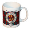 MacIntosh Tartan Clan Crest Ceramic Mugs MacIntosh Clan Badge Mugs Set of 4