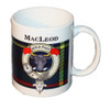 MacLeod Harris Tartan Clan Crest Ceramic Mugs MacLeod Harris Clan Badge Mugs Set of 2