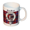 MacRae Tartan Clan Crest Ceramic Mugs MacRae Clan Badge Mugs Set of 2