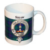 Shaw Tartan Clan Crest Ceramic Mugs Shaw Clan Badge Mugs Set of 2