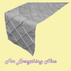 Silver Pintuck Wedding Table Runners Decorations x 25 For Hire
