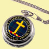 Mercier Clan Crest Round Shaped Chrome Plated Pocket Watch