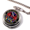 Menteath Clan Crest Round Shaped Chrome Plated Pocket Watch