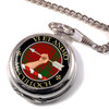 McCulloch Clan Crest Round Shaped Chrome Plated Pocket Watch