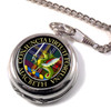 MacBeth Clan Crest Round Shaped Chrome Plated Pocket Watch