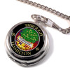 Hamilton Clan Crest Round Shaped Chrome Plated Pocket Watch